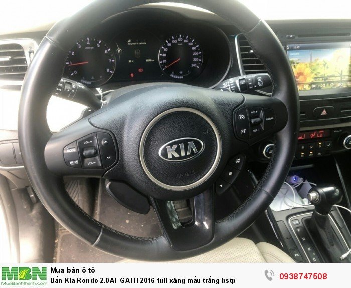 Bán Kia Rondo 2.0AT GATH 2016 full xăng màu trắng bstp