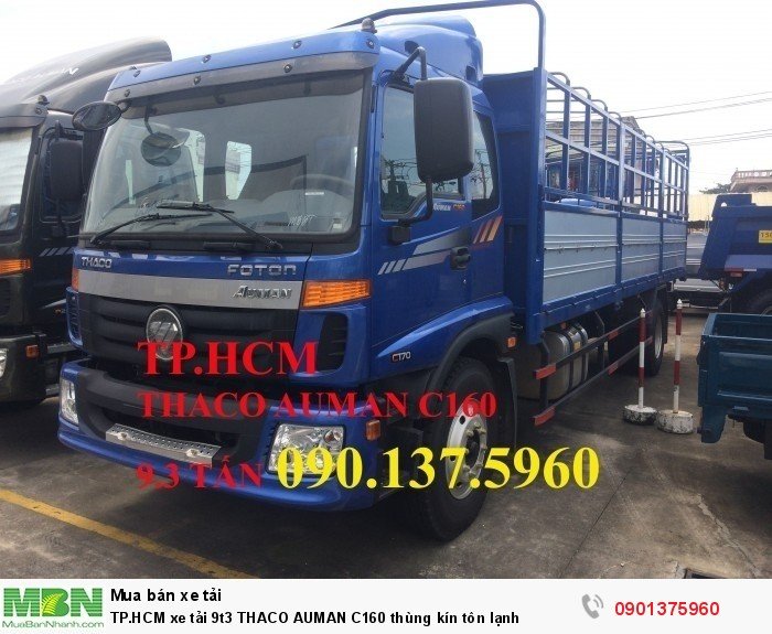 Xe tải 9t3 Thaco Auman C160 thùng kín tôn lạnh TP.HCM