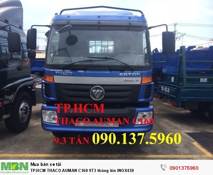 Thaco Auman C160 9T3 thùng kín INOX430 TP.HCM
