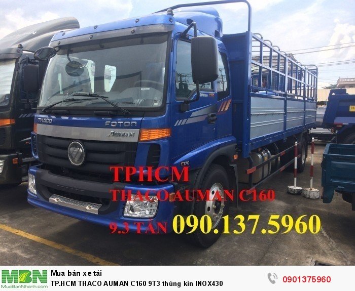 Thaco Auman C160 9T3 thùng kín INOX430 TP.HCM
