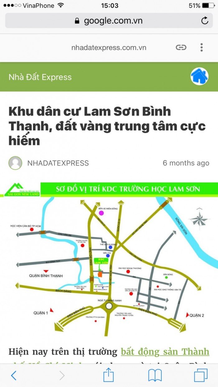 Cần bán đất vàng KDC trường học Lam Sơn cực hiếm đường Đinh Bộ Lĩnh, Bình Thạnh