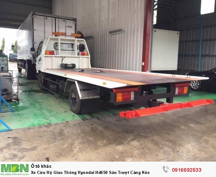 Xe Cứu Hộ Giao Thông Hyundai Hd650 Sàn Trượt Càng Kéo