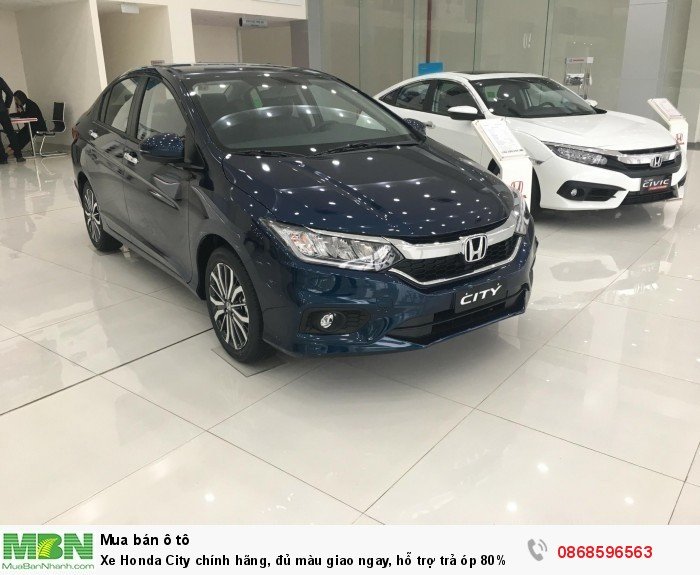 Xe Honda City chính hãng, đủ màu giao ngay, hỗ trợ trả óp 80% lãi suất ưu đãi.