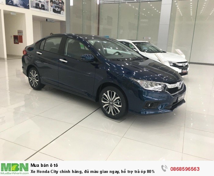 Xe Honda City chính hãng, đủ màu giao ngay, hỗ trợ trả óp 80% lãi suất ưu đãi.