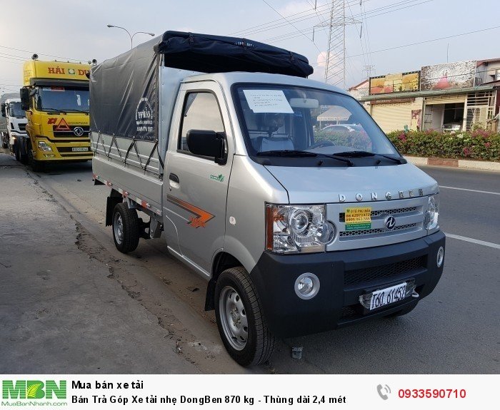 Bán Trả Góp Xe tải nhẹ DongBen 870 kg - Thùng dài 2,4 mét