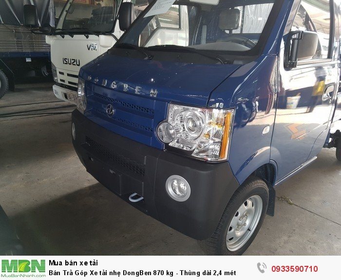 Bán Trả Góp Xe tải nhẹ DongBen 870 kg - Thùng dài 2,4 mét