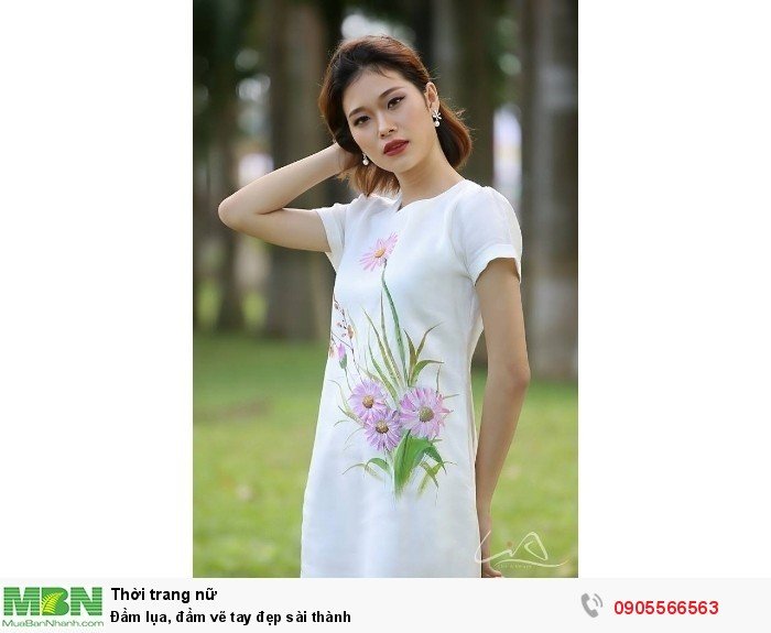 Đầm Lụa, Đầm Vẽ Tay Đẹp Sài Thành Mới 100%, Giá: 1.290.000Đ, Gọi: 0905 5665  63, Hải Châu - Đà Nẵng, Id-90191100