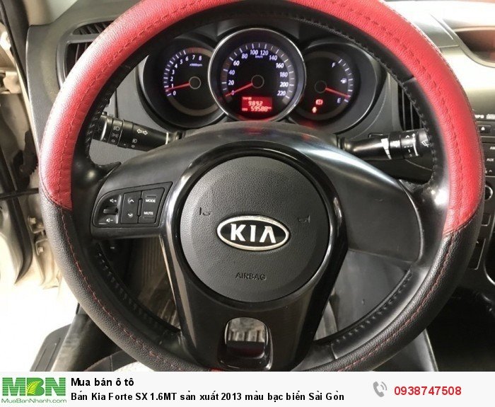 Bán Kia Forte SX 1.6MT sản xuất 2013 màu bạc biển Sài Gòn