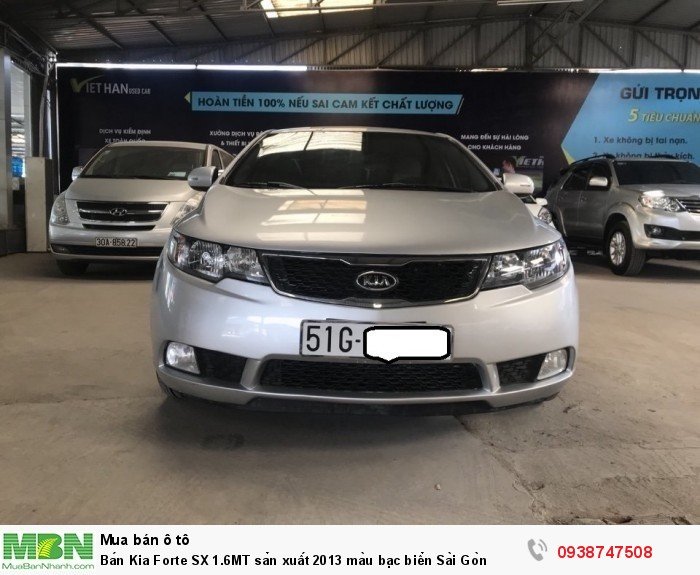 Bán Kia Forte SX 1.6MT sản xuất 2013 màu bạc biển Sài Gòn