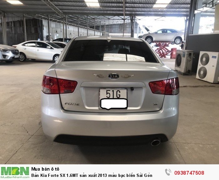 Bán Kia Forte SX 1.6MT sản xuất 2013 màu bạc biển Sài Gòn