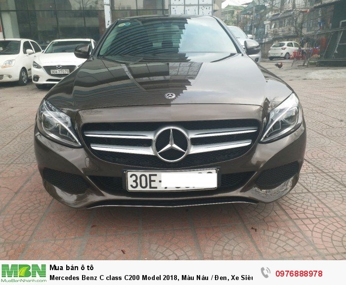 Mercedes Benz C class C200 Model 2018, Màu Nâu / Đen, Xe Siêu Lướt