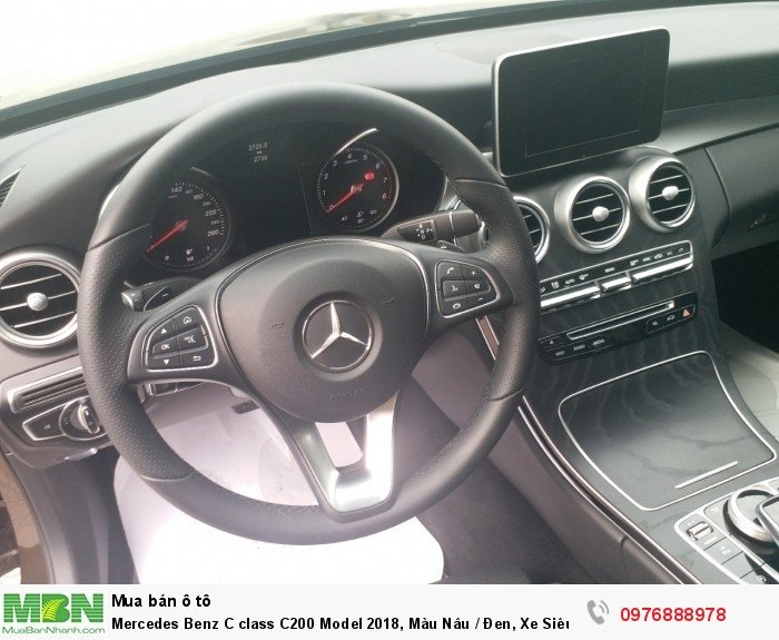 Mercedes Benz C class C200 Model 2018, Màu Nâu / Đen, Xe Siêu Lướt