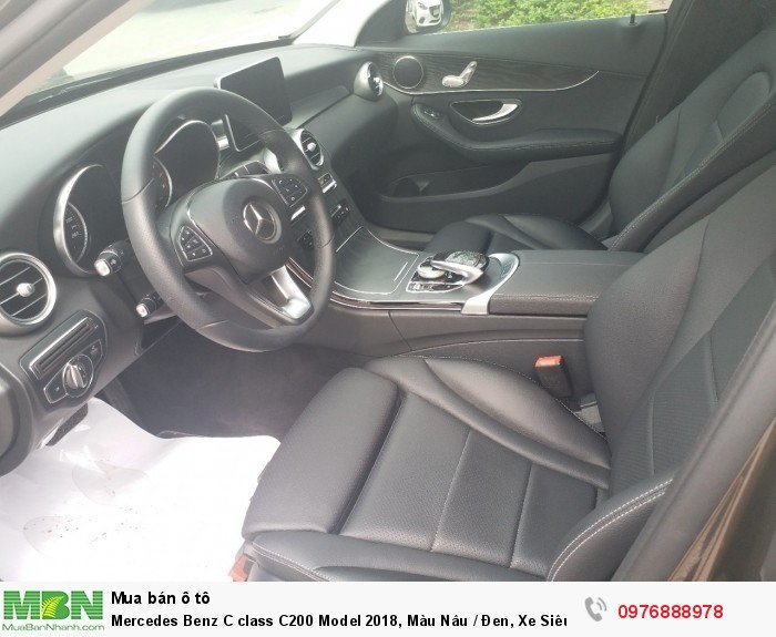 Mercedes Benz C class C200 Model 2018, Màu Nâu / Đen, Xe Siêu Lướt