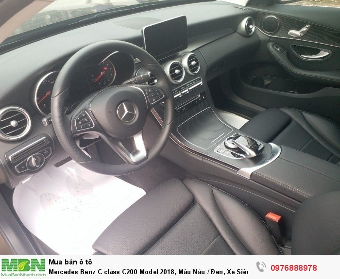 Mercedes Benz C class C200 Model 2018, Màu Nâu / Đen, Xe Siêu Lướt