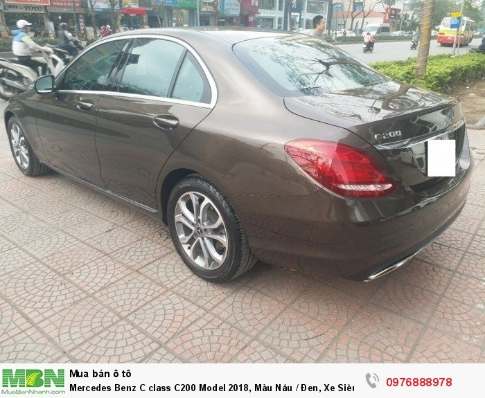 Mercedes Benz C class C200 Model 2018, Màu Nâu / Đen, Xe Siêu Lướt