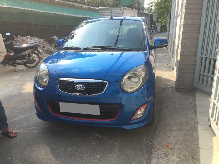 Xây nhà cần bán Kia Morning tự động 2012 xanh dương xe zin leng keng.