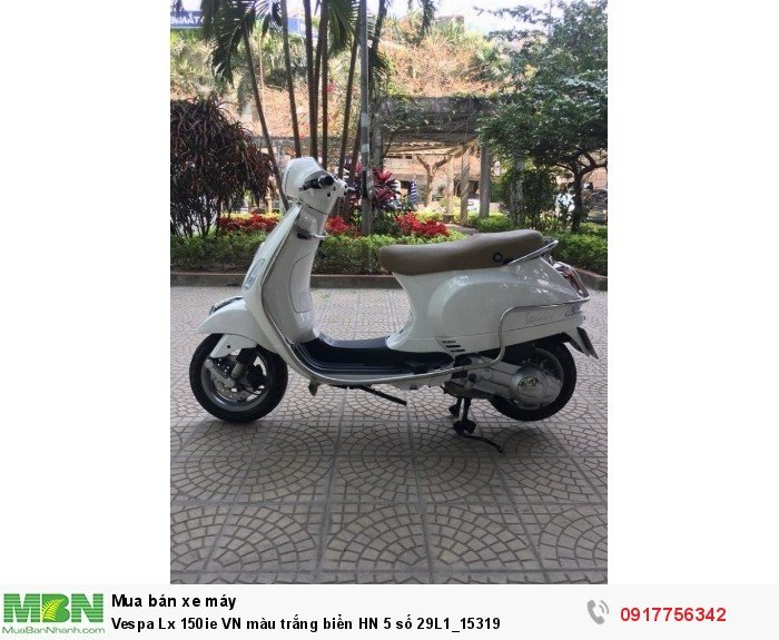 Vespa Lx 150ie VN màu trắng biển HN 5 số 29L1_15319