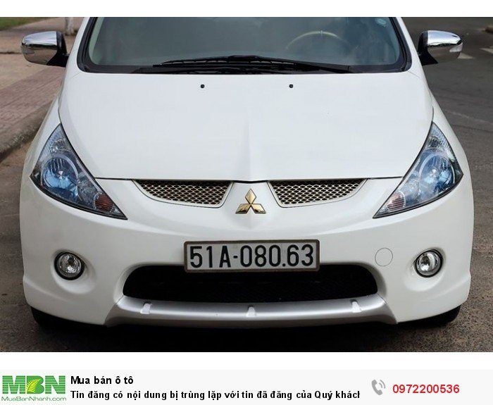 Bán Mitsubishi Grandis đời 2011 màu trắng form cuối đẹp lắm