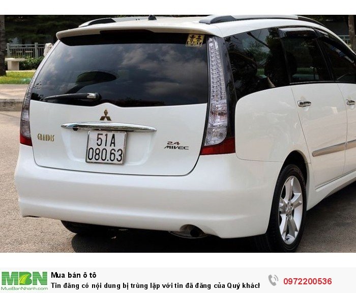 Bán Mitsubishi Grandis đời 2011 màu trắng form cuối đẹp lắm