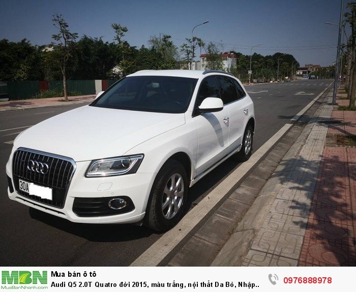 Audi Q5 2.0T Quatro đời 2015, màu trắng, nội thất Da Bò, Nhập Khẩu Đức