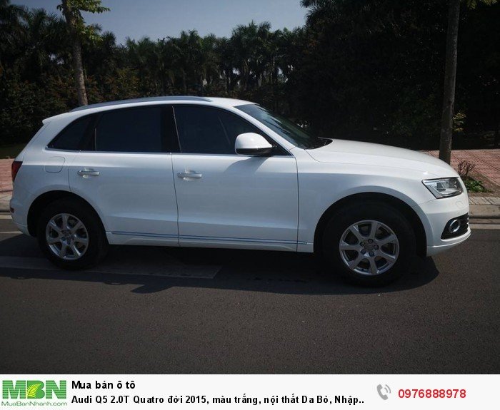 Audi Q5 2.0T Quatro đời 2015, màu trắng, nội thất Da Bò, Nhập Khẩu Đức