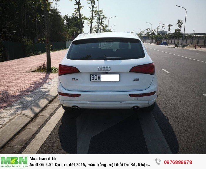 Audi Q5 2.0T Quatro đời 2015, màu trắng, nội thất Da Bò, Nhập Khẩu Đức