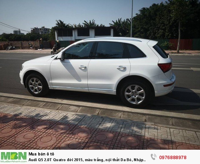 Audi Q5 2.0T Quatro đời 2015, màu trắng, nội thất Da Bò, Nhập Khẩu Đức
