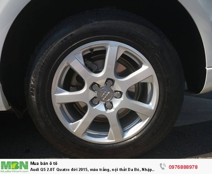 Audi Q5 2.0T Quatro đời 2015, màu trắng, nội thất Da Bò, Nhập Khẩu Đức