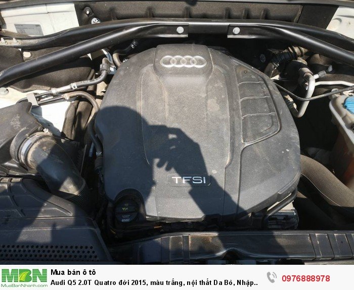 Audi Q5 2.0T Quatro đời 2015, màu trắng, nội thất Da Bò, Nhập Khẩu Đức