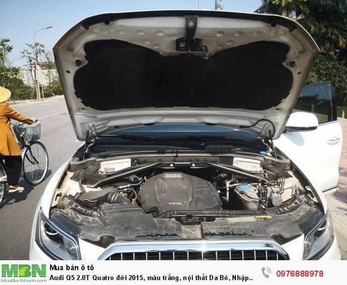Audi Q5 2.0T Quatro đời 2015, màu trắng, nội thất Da Bò, Nhập Khẩu Đức