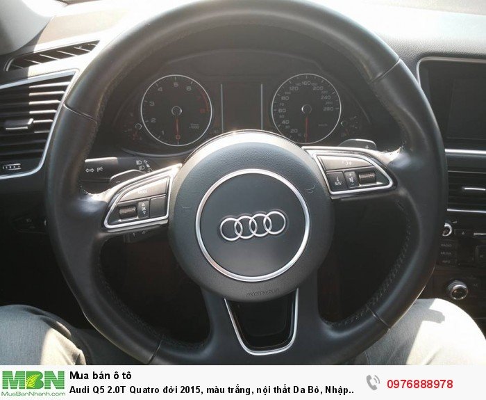 Audi Q5 2.0T Quatro đời 2015, màu trắng, nội thất Da Bò, Nhập Khẩu Đức