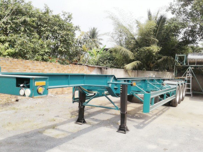 Mooc xương cimc 3 trục loại xương thẳng dùng chở container 40feet