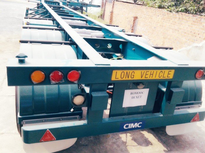 Mooc xương cimc 3 trục loại xương thẳng dùng chở container 40feet