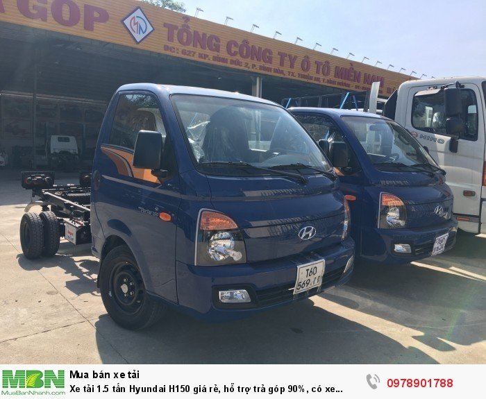 Xe tải 1.5 tấn Hyundai H150 giá rẻ, hỗ trợ trả góp 90%, có xe giao ngay