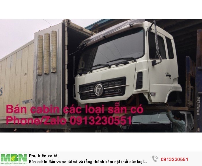 Bán cabin đầu vỏ xe tải vỏ và tổng thành kèm nội thất các loại Nhật, Hàn , Trung Quốc , Chenglong
