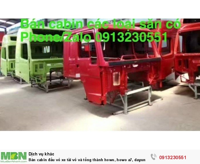 Bán Cabin Đầu Vỏ Xe Tải Vỏ Và Tổng Thành Howo, Howo A7, Dayun, Camc,  Kèm Nội Thất Các Loại Nhật, Hàn, TQ