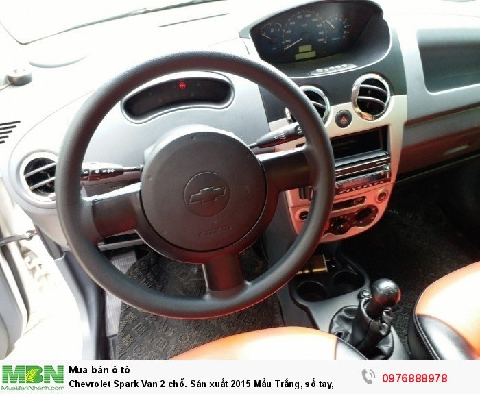 Chevrolet Spark Van 2 chỗ. Sản xuất 2015 Mầu Trắng, số tay,