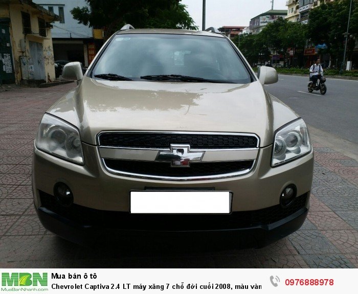 Chevrolet Captiva 2.4 LT máy xăng 7 chỗ đời cuối 2008, màu vàng cát