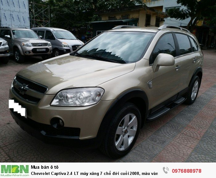 Chevrolet Captiva 2.4 LT máy xăng 7 chỗ đời cuối 2008, màu vàng cát