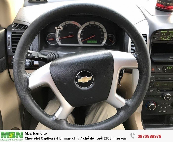 Chevrolet Captiva 2.4 LT máy xăng 7 chỗ đời cuối 2008, màu vàng cát