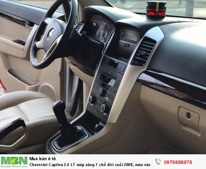 Chevrolet Captiva 2.4 LT máy xăng 7 chỗ đời cuối 2008, màu vàng cát