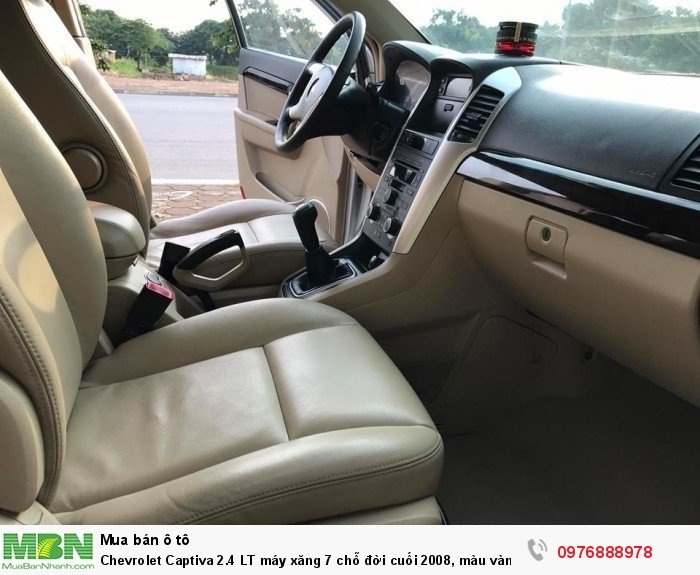 Chevrolet Captiva 2.4 LT máy xăng 7 chỗ đời cuối 2008, màu vàng cát