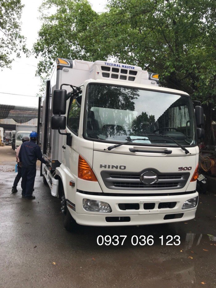 Xe đông lạnh hino 8t thùng dài 8m máy lạnh thermo master T3500