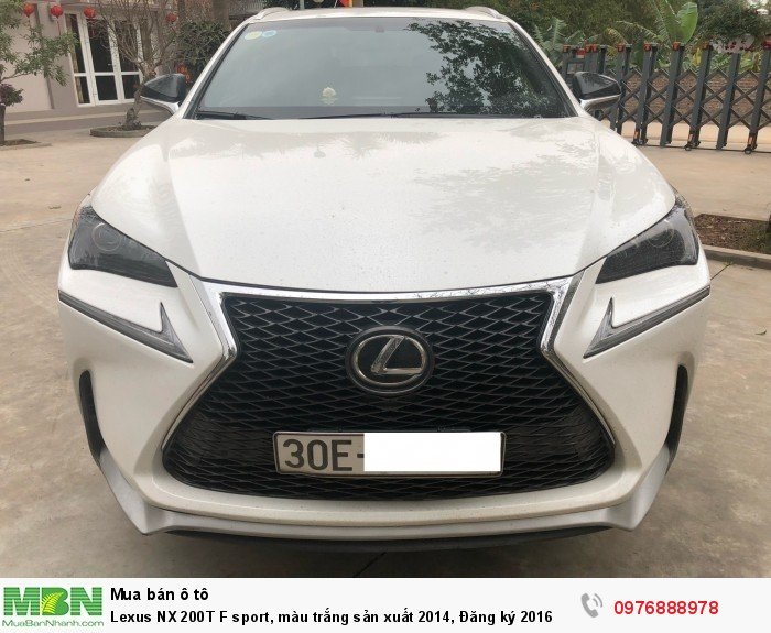Lexus NX 200T F sport, màu trắng sản xuất 2014, Đăng ký 2016