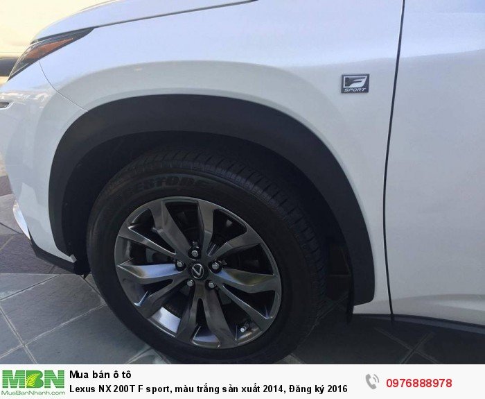 Lexus NX 200T F sport, màu trắng sản xuất 2014, Đăng ký 2016