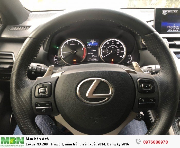 Lexus NX 200T F sport, màu trắng sản xuất 2014, Đăng ký 2016