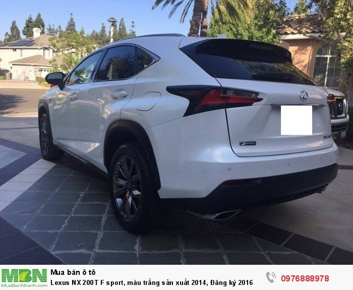 Lexus NX 200T F sport, màu trắng sản xuất 2014, Đăng ký 2016