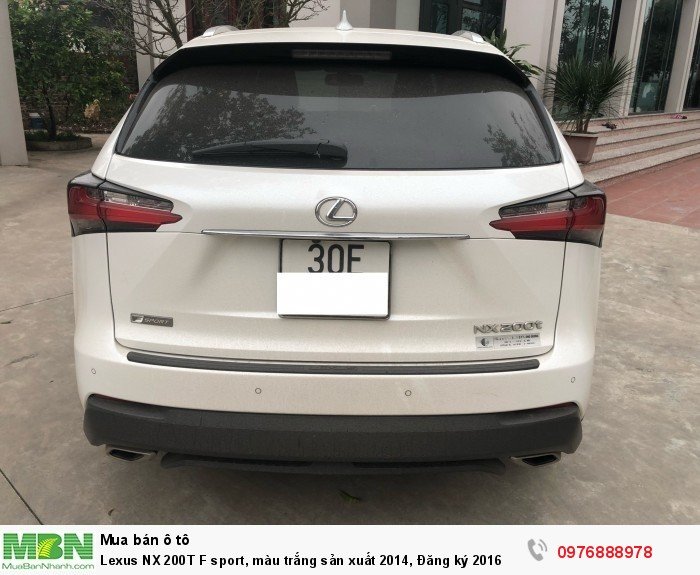 Lexus NX 200T F sport, màu trắng sản xuất 2014, Đăng ký 2016