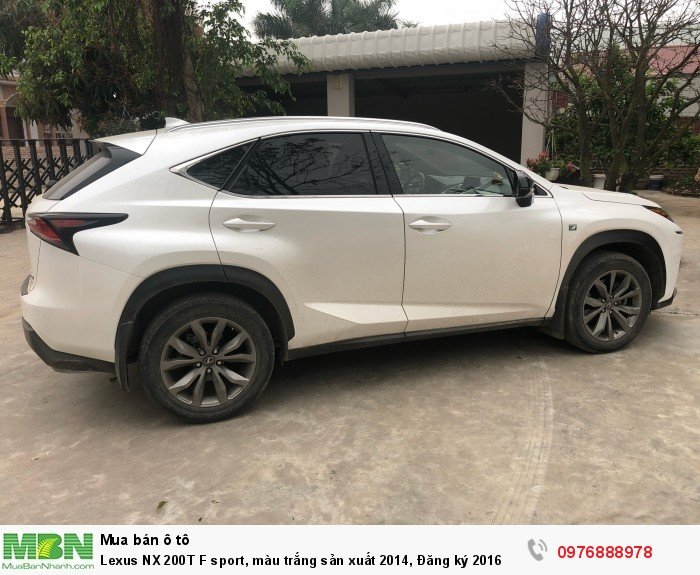 Lexus NX 200T F sport, màu trắng sản xuất 2014, Đăng ký 2016