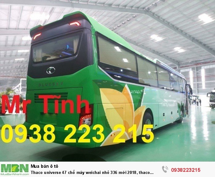 Thaco universe 47 chỗ máy weichai nhỏ 336 mới 2018, thaco universe 47 chỗ máy weichai lớn 375 mới 2018